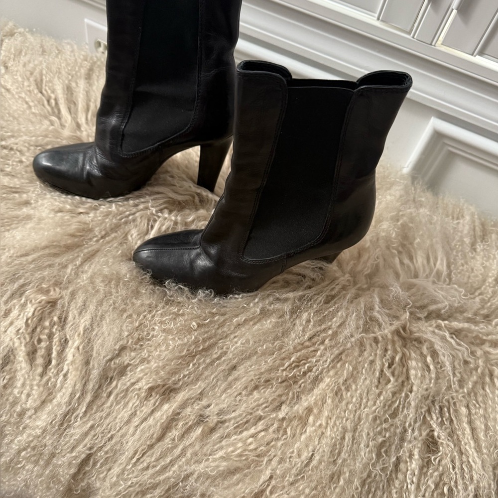 Miu miu black heel boots gorg 38